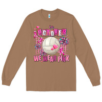 Toasted Coconut in october we wear pink volleyball Long Sleeve Tee - AdoDesignShop