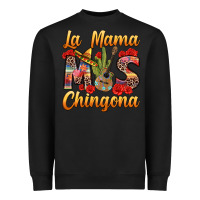Black La Mama mas Chingona Heavyweight Sweatshirt - texasbilliewilder