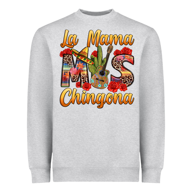 La Mama Mas Chingona Heavyweight Sweatshirt by texasbilliewilder | Teevron