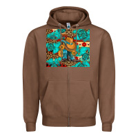 Chestnut cowboy boots with turquoise and aztec Zipper Hoodie - Artiststas