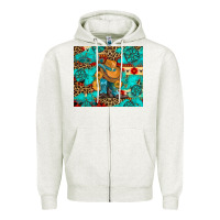 Oatmeal Heather cowboy boots with turquoise and aztec Zipper Hoodie - Artiststas
