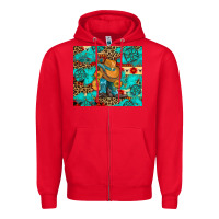 Red cowboy boots with turquoise and aztec Zipper Hoodie - Artiststas