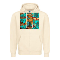 Sandshell cowboy boots with turquoise and aztec Zipper Hoodie - Artiststas