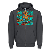 Smoke cowboy boots with turquoise and aztec Zipper Hoodie - Artiststas