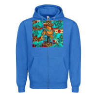 True Royal cowboy boots with turquoise and aztec Zipper Hoodie - Artiststas