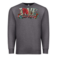 Charcoal Heather love like jesus roses Premium Sweatshirt - NancyCooperArtShop