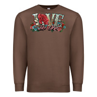 Chestnut love like jesus roses Premium Sweatshirt - NancyCooperArtShop