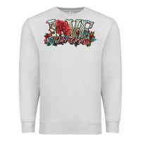 Dove Grey love like jesus roses Premium Sweatshirt - NancyCooperArtShop