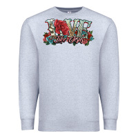 Heather Grey love like jesus roses Premium Sweatshirt - NancyCooperArtShop