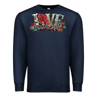Navy love like jesus roses Premium Sweatshirt - NancyCooperArtShop