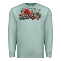 Seafoam love like jesus roses Premium Sweatshirt - NancyCooperArtShop