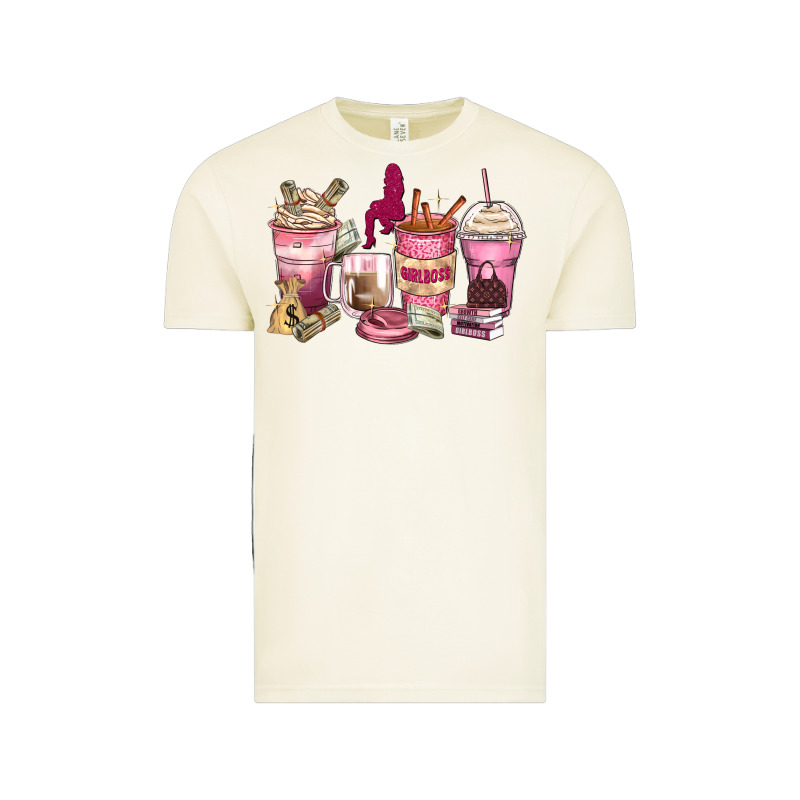 Girl Boss Coffee Cups Vintage Tee by Zillion Design Studio | Teevron