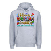 Heather Grey i believe in a spectrum of possibilities Premium Hoodie - LillyAllenDesigns