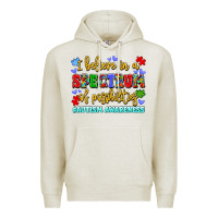 Oatmeal Heather i believe in a spectrum of possibilities Premium Hoodie - LillyAllenDesigns
