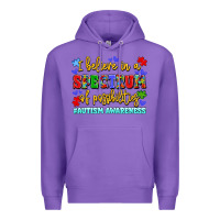 Purple i believe in a spectrum of possibilities Premium Hoodie - LillyAllenDesigns