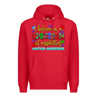 Red i believe in a spectrum of possibilities Premium Hoodie - LillyAllenDesigns