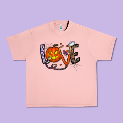 Love Halloween Urban Heavy Tee Designed By Cowhidedigitalart