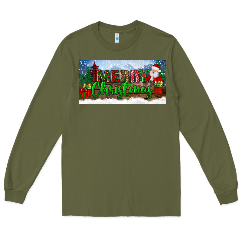 Merry Christmas With Santa Claus License Plate Long Sleeve Tee by BundleAndBundleShop | Teevron