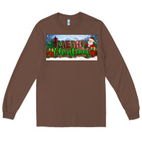 Chestnut merry christmas with santa claus license plate Long Sleeve Tee - BundleAndBundleShop