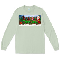 Matcha merry christmas with santa claus license plate Long Sleeve Tee - BundleAndBundleShop