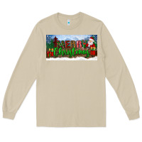 Mushroom merry christmas with santa claus license plate Long Sleeve Tee - BundleAndBundleShop