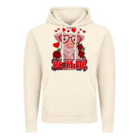 Vintage Artic be mine valentine's day baby pig Vintage Hoodie - RanaPortraitStore