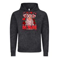 Vintage Black be mine valentine's day baby pig Vintage Hoodie - RanaPortraitStore