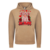 Vintage Coffee be mine valentine's day baby pig Vintage Hoodie - RanaPortraitStore