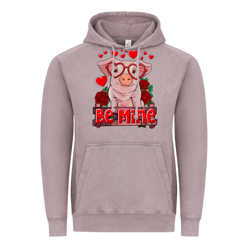 Be Mine Valentine's Day Baby Pig Vintage Hoodie by RanaPortraitStore | Teevron
