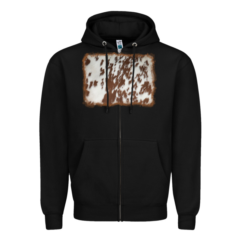 Cowhide Background Zipper Hoodie by AdoDesignShop | Teevron