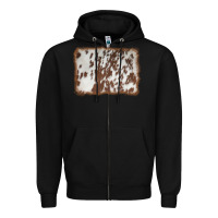 Black cowhide background Zipper Hoodie - AdoDesignShop