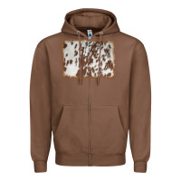 Chestnut cowhide background Zipper Hoodie - AdoDesignShop