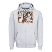 Heather Grey cowhide background Zipper Hoodie - AdoDesignShop