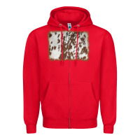 Red cowhide background Zipper Hoodie - AdoDesignShop