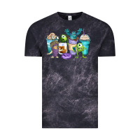 Cloud Black cartoon characters coffee cups Vintage Tee - Zillion Design Studio