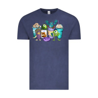 Vintage Denim cartoon characters coffee cups Vintage Tee - Zillion Design Studio