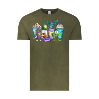 Vintage Olive cartoon characters coffee cups Vintage Tee - Zillion Design Studio
