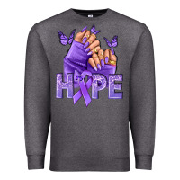 Charcoal Heather Hope all Cancers nails Premium Sweatshirt - NancyCooperArtShop
