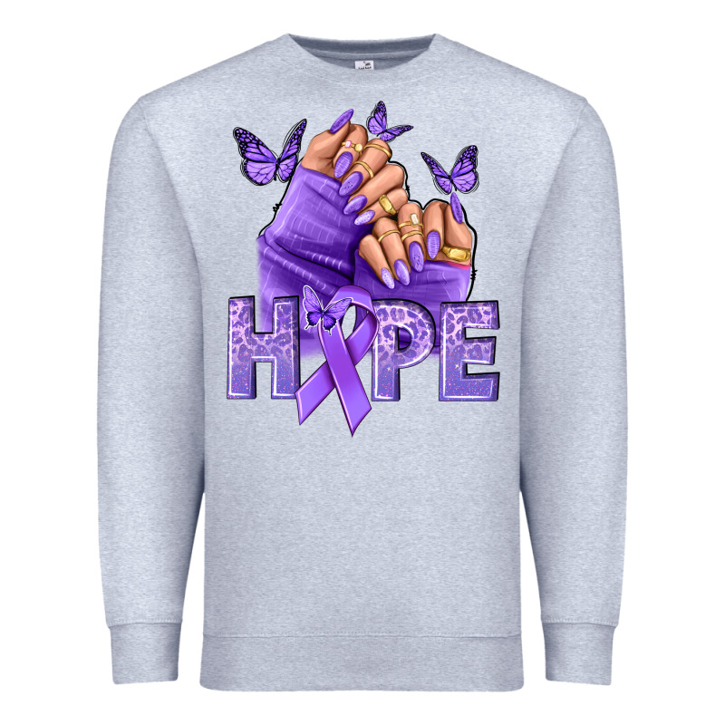 Hope All Cancers Nails Premium Sweatshirt by NancyCooperArtShop | Teevron