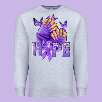 Hope All Cancers Nails Premium Sweatshirt Designed By Nancycooperartshop