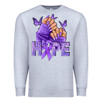 Heather Grey Hope all Cancers nails Premium Sweatshirt - NancyCooperArtShop