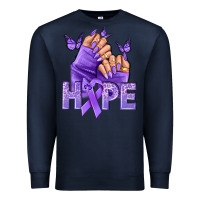 Navy Hope all Cancers nails Premium Sweatshirt - NancyCooperArtShop