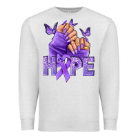 Oatmeal Heather Hope all Cancers nails Premium Sweatshirt - NancyCooperArtShop