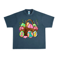 Midnight Navy Easter eggs with basket Easter Day Urban Heavy Tee - Neo Western