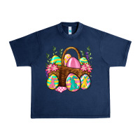 Navy Easter eggs with basket Easter Day Urban Heavy Tee - Neo Western