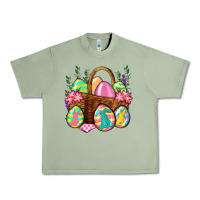 Oil Green Easter eggs with basket Easter Day Urban Heavy Tee - Neo Western