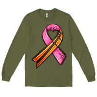 Army Green breast cancer sport ribbons Long Sleeve Tee - AdoDesignShop