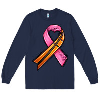 Navy breast cancer sport ribbons Long Sleeve Tee - AdoDesignShop