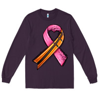 Plum breast cancer sport ribbons Long Sleeve Tee - AdoDesignShop