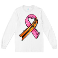 White breast cancer sport ribbons Long Sleeve Tee - AdoDesignShop